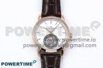 Traditionnelle Tourbillon RG RMSF Best Edition White Dial on Brown Leather Strap