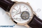 Traditionnelle Tourbillon RG RMSF Best Edition White Textured Dial on Brown Leather Strap - Image 3
