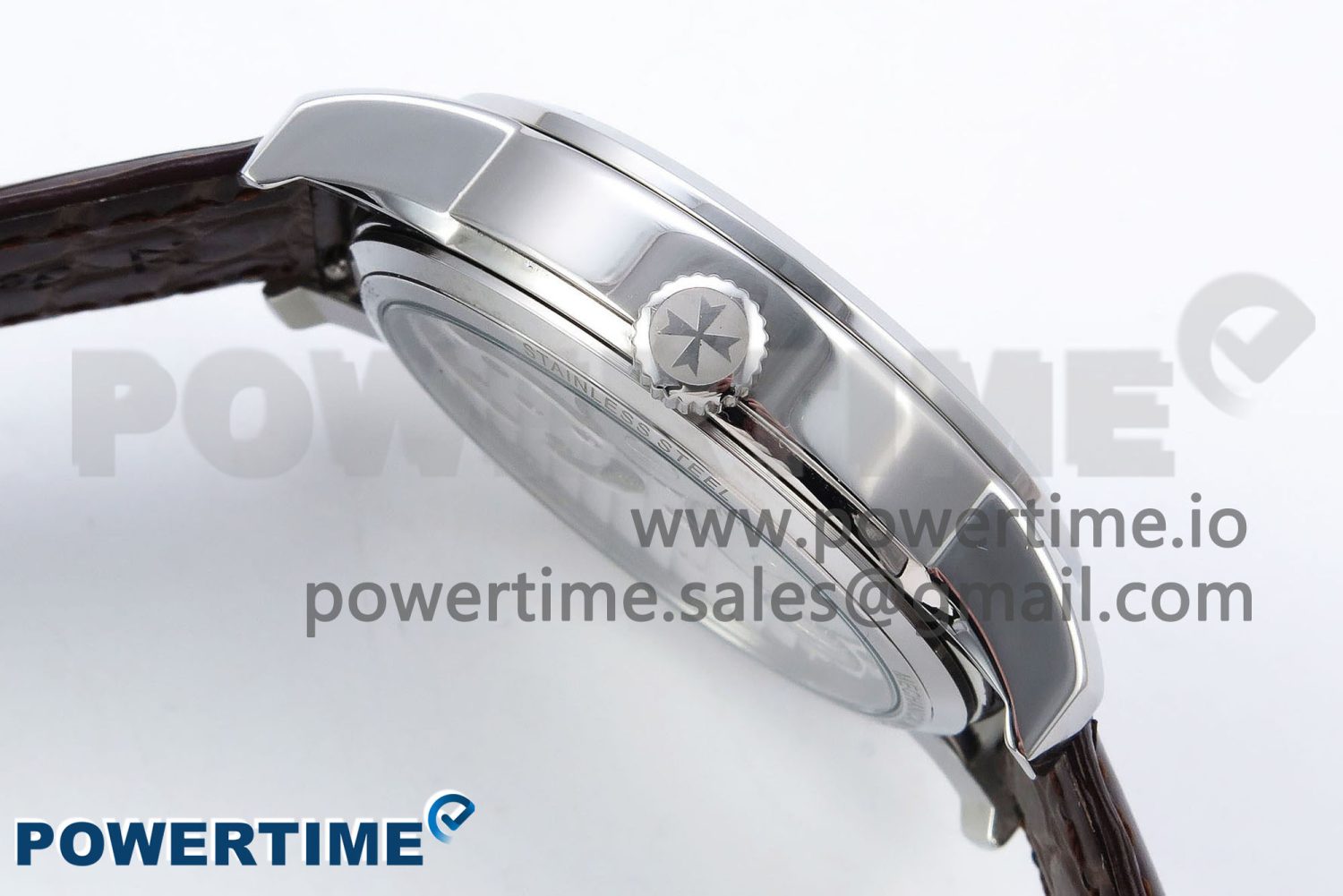 Traditionnelle Tourbillon SS RMSF Best Edition Silver Dial on Brown Leather Strap - Image 6