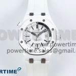 Royal Oak Offshore Diver 15707 White Ceramic ZF 1:1 Best Edition SA3120 Super Clone