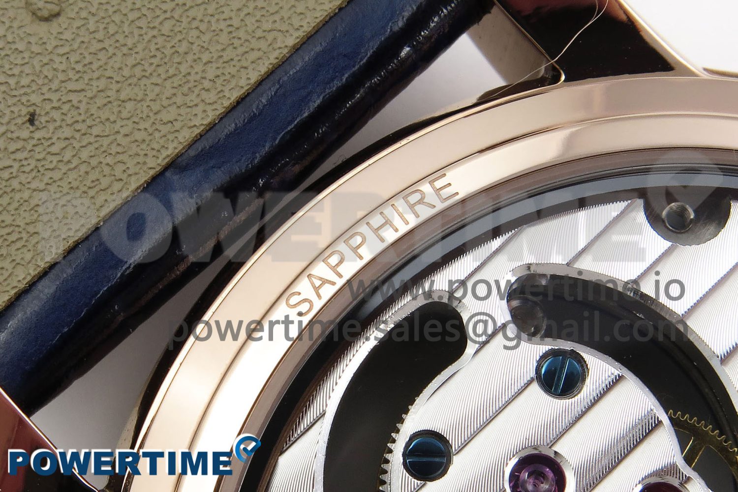 Traditionnelle Tourbillon RG RMSF Best Edition Blue Textured Dial on Blue Leather Strap - Image 10