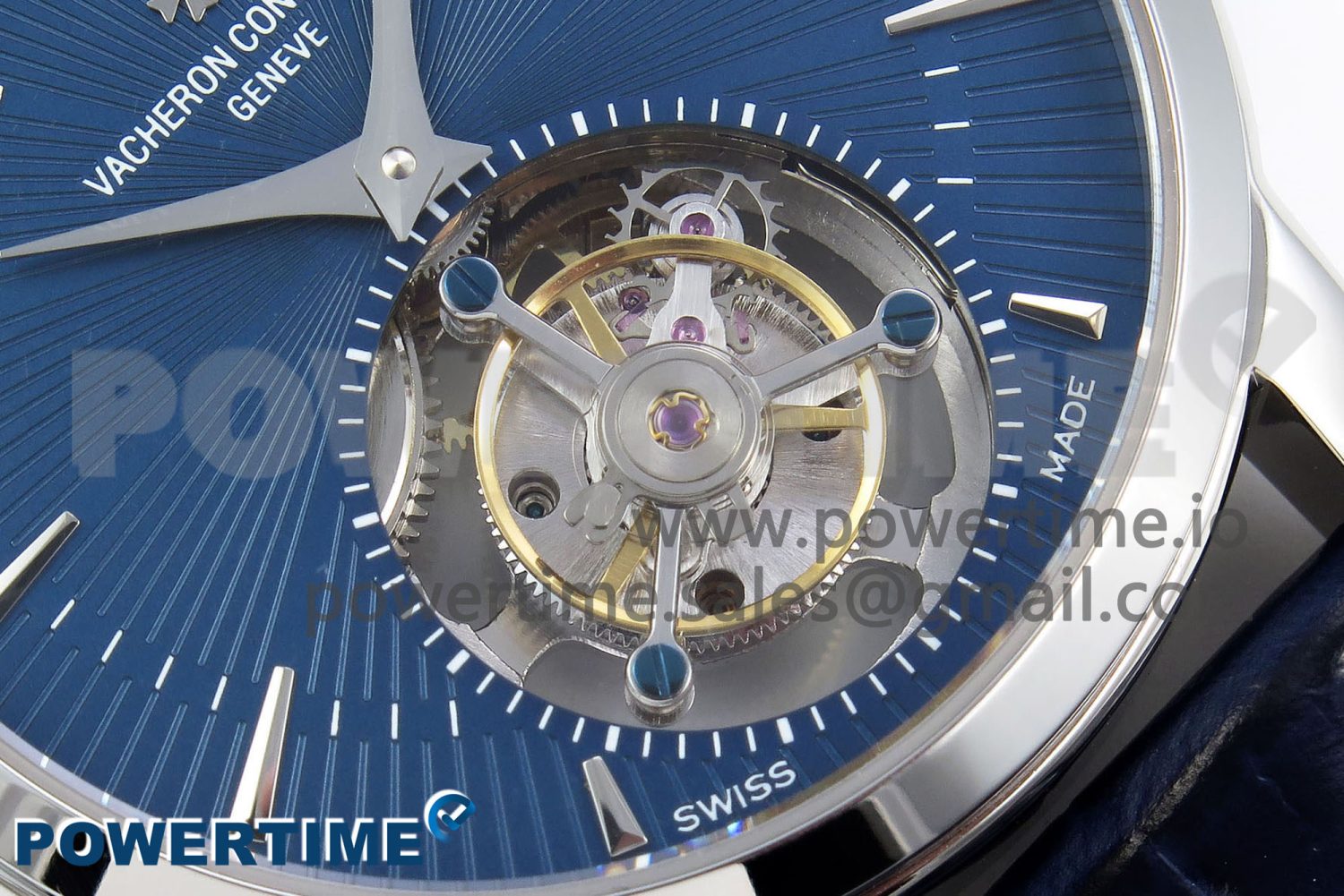 Traditionnelle Tourbillon SS RMSF Best Edition Blue Textured Dial on Blue Leather Strap - Image 5