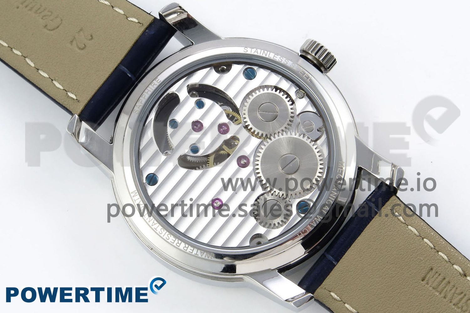 Traditionnelle Tourbillon SS RMSF Best Edition Blue Textured Dial on Blue Leather Strap - Image 8