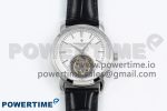 Traditionnelle Tourbillon SS RMSF Best Edition White Textured Dial on Black Leather Strap