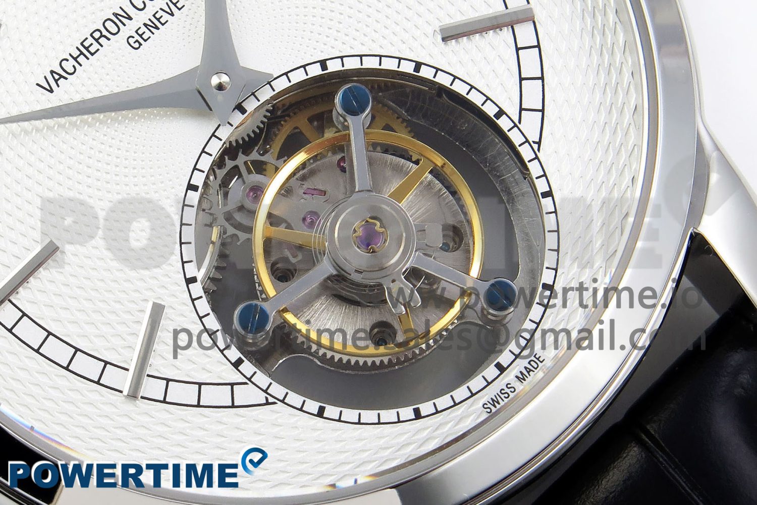 Traditionnelle Tourbillon SS RMSF Best Edition White Textured Dial on Black Leather Strap - Image 5