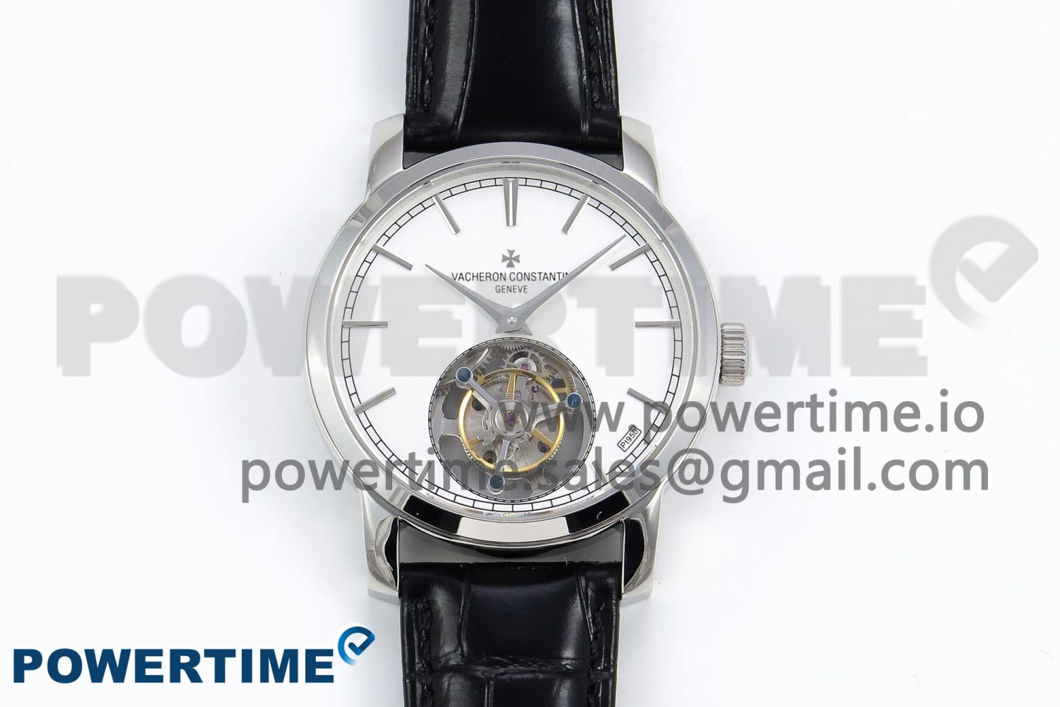 Traditionnelle Tourbillon SS RMSF Best Edition White Dial on Black Leather Strap - Image 1