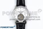 Traditionnelle Tourbillon SS RMSF Best Edition White Dial on Black Leather Strap