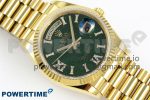 Day Date 36 YG RAF 1:1 Best Edition Green Stone Roman Dial on YG Bracelet A2836 - Image 3