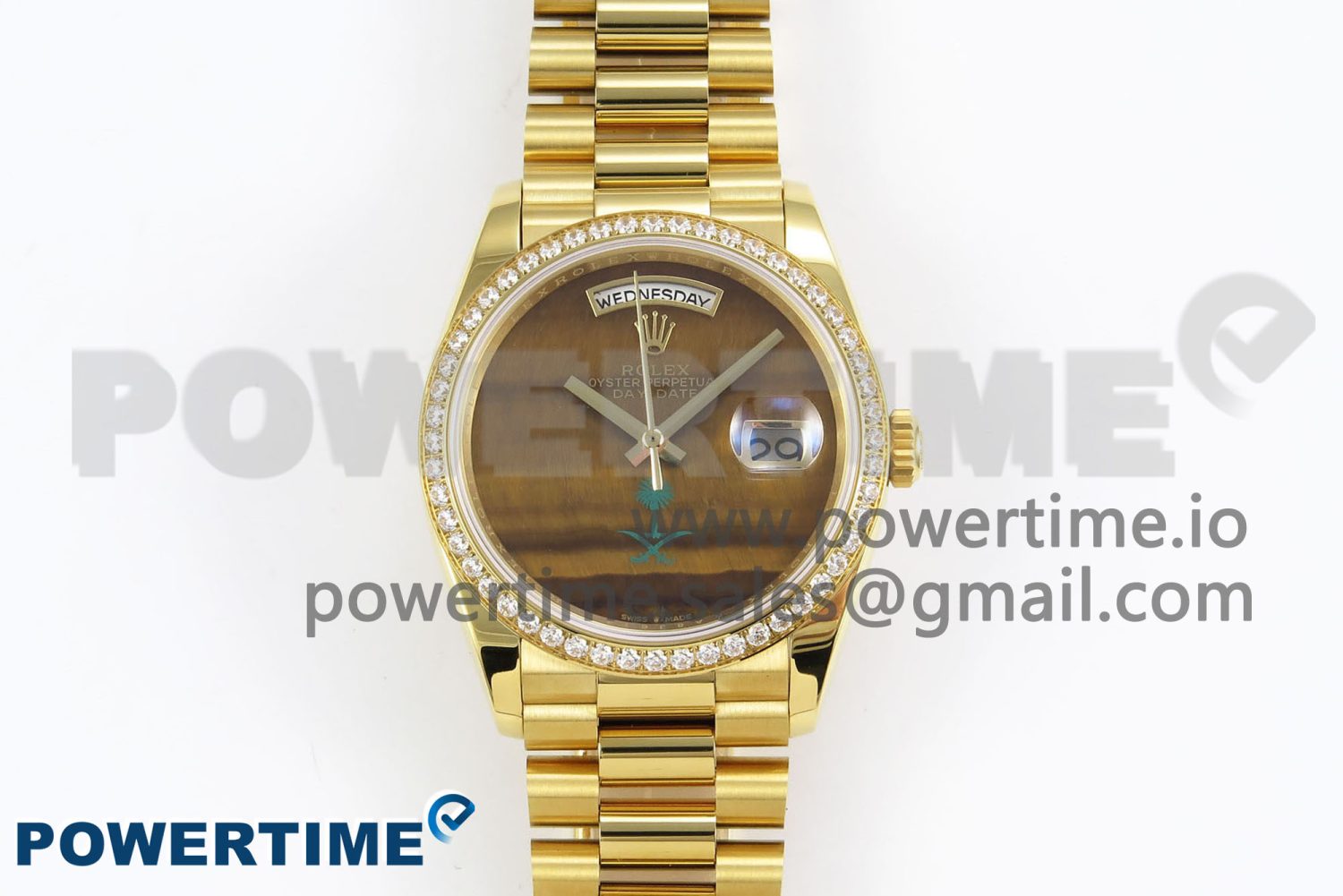Day Date 36 YG RAF 1:1 Best Edition Brown Oman Dial on YG Bracelet A2836 - Image 1
