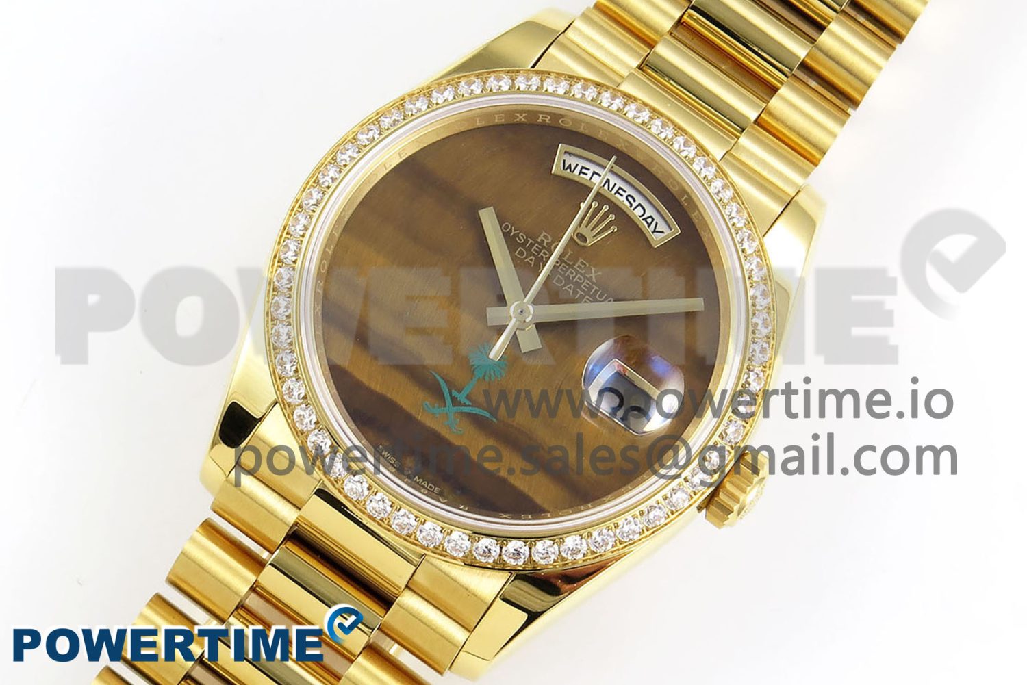 Day Date 36 YG RAF 1:1 Best Edition Brown Oman Dial on YG Bracelet A2836 - Image 2