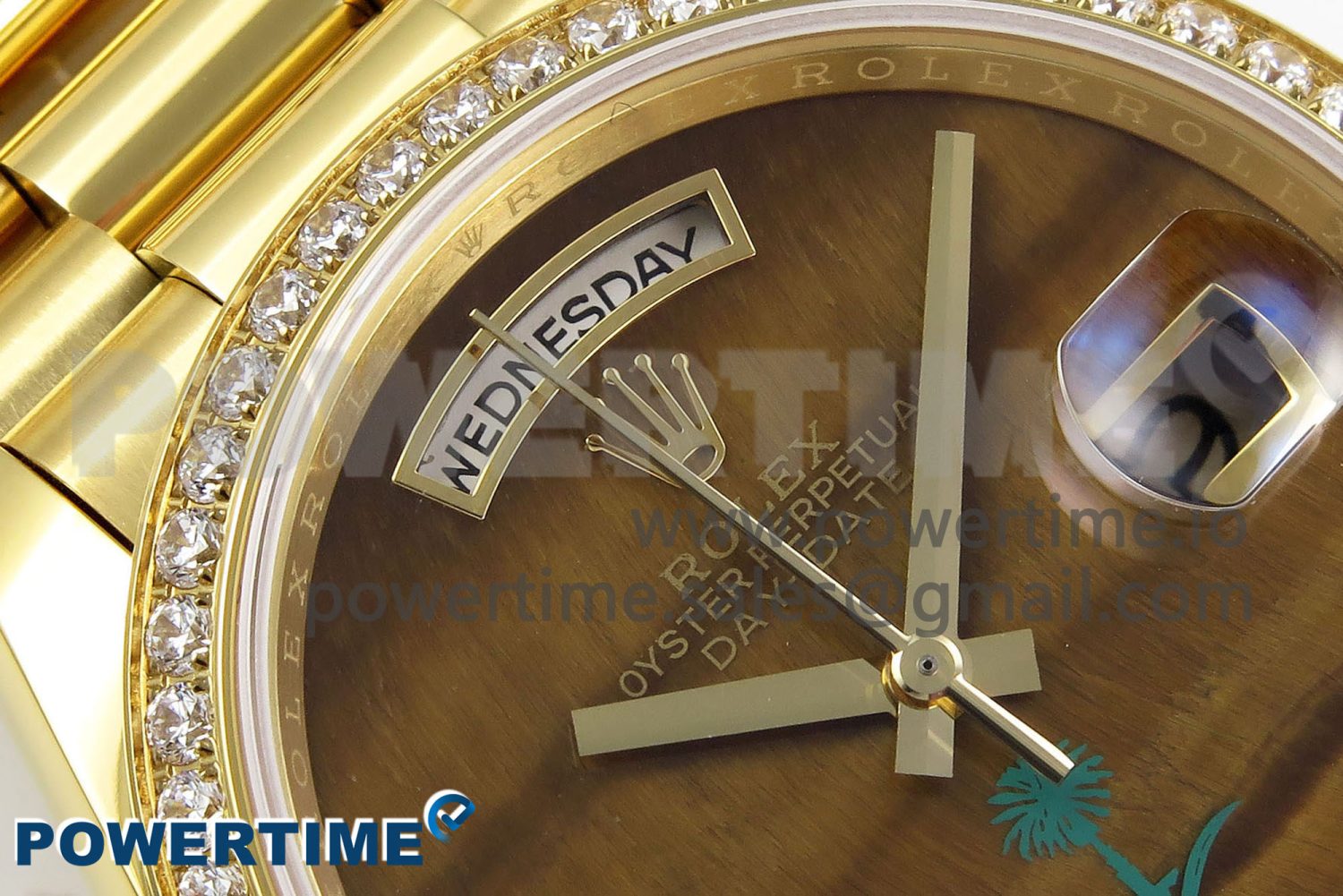 Day Date 36 YG RAF 1:1 Best Edition Brown Oman Dial on YG Bracelet A2836 - Image 4