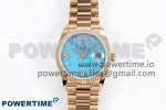 Day Date 36 RG RAF 1:1 Best Edition Tiffany Blue Stone Roman Dial on RG Bracelet A2836