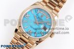 Day Date 36 RG RAF 1:1 Best Edition Tiffany Blue Stone Roman Dial on RG Bracelet A2836 - Image 2