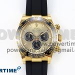 2023 Daytona 126518 Clean YG 1:1 Best Edition YG Dial on Oysterflex Rubber Strap SH4131