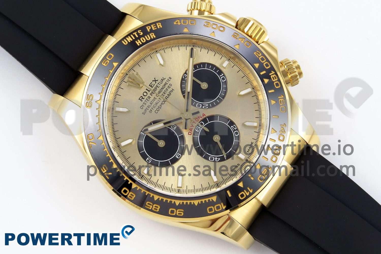 2023 Daytona 126518 Clean YG 1:1 Best Edition YG Dial on Oysterflex Rubber Strap SH4131 - Image 3