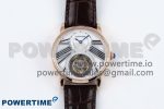 Rotonde Tourbillon RG RMSF Best Edition White Dial on Brown Leather Strap
