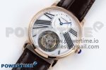 Rotonde Tourbillon RG RMSF Best Edition White Dial on Brown Leather Strap - Image 2
