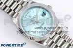 DayDate 40 SS JDF 904L Steel Ice Blue Textured Dial on President Bracelet VR3255 V3 (Gain Weight) - Image 3
