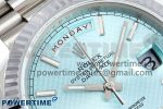 DayDate 40 SS JDF 904L Steel Ice Blue Textured Dial on President Bracelet VR3255 V3 (Gain Weight) - Image 4