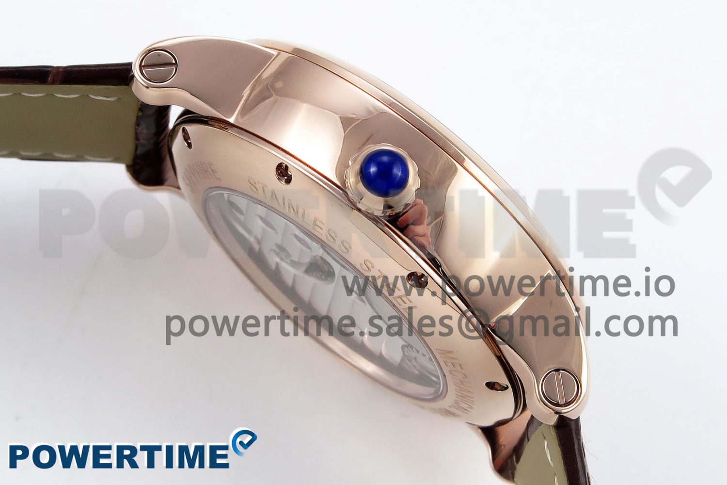 Rotonde Tourbillon RG RMSF Best Edition White Dial on Brown Leather Strap - Image 6