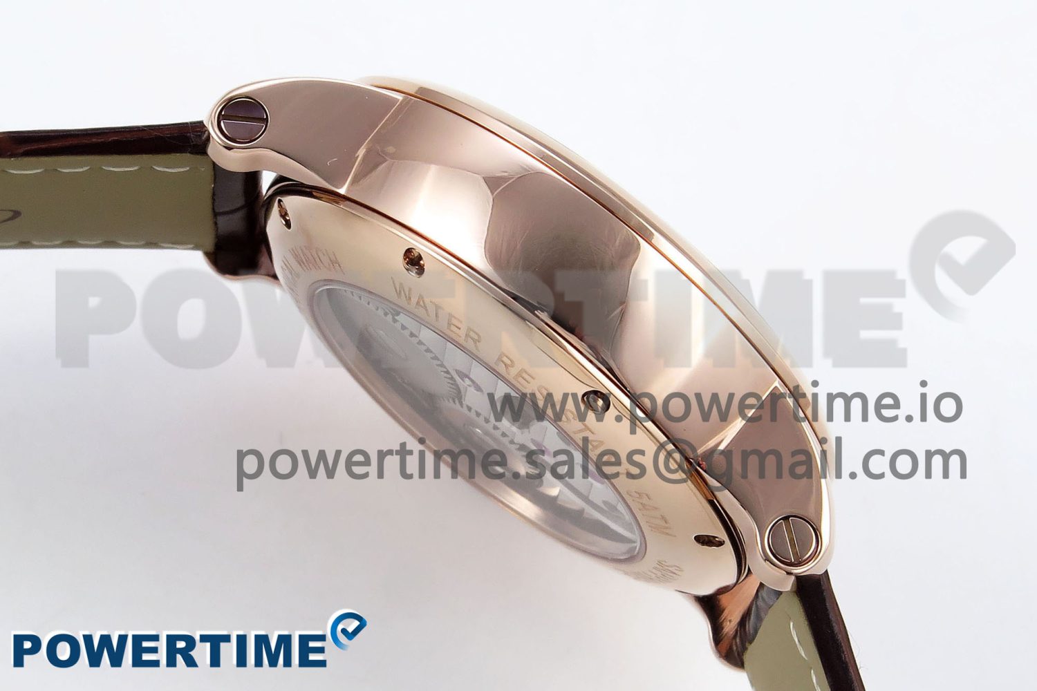 Rotonde Tourbillon RG RMSF Best Edition White Dial on Brown Leather Strap - Image 7