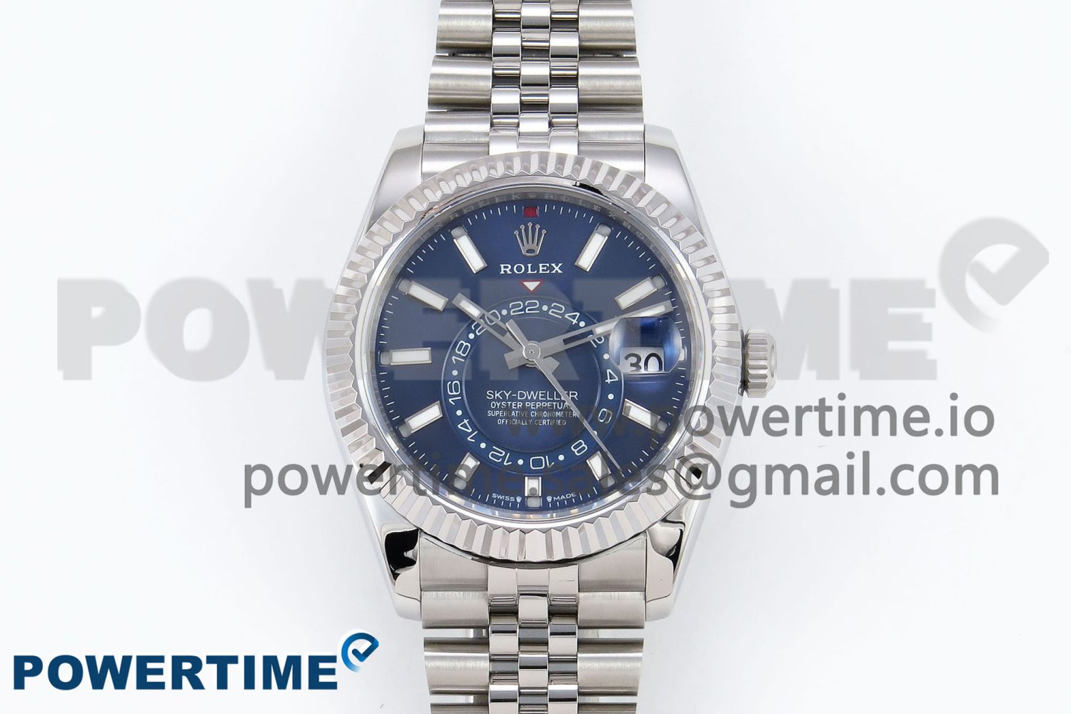 Sky-Dweller 326934 904L SS ZF 1:1 Best Edition Blue Dial on SS Jubilee Bracelet A2824 - Image 1