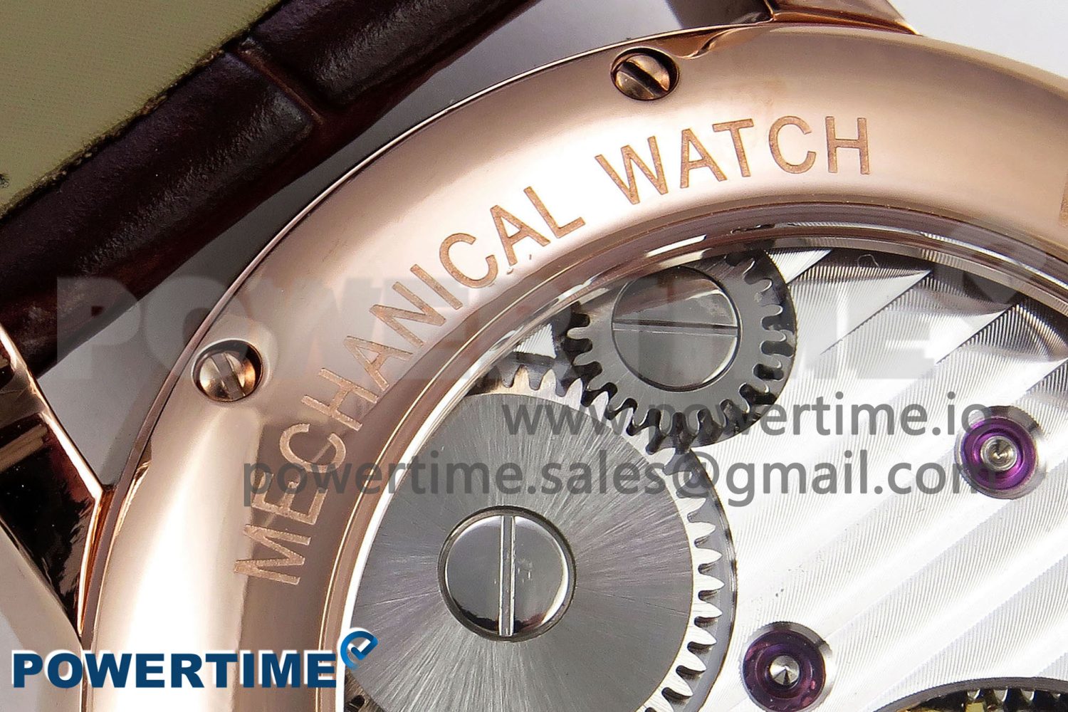 Rotonde Tourbillon RG RMSF Best Edition White Dial on Brown Leather Strap - Image 9