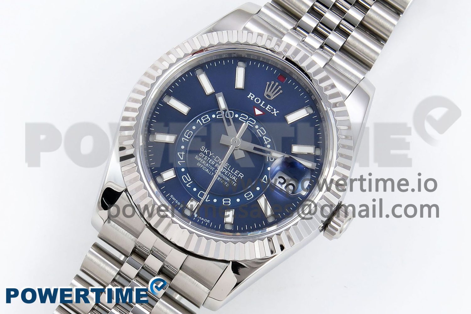 Sky-Dweller 326934 904L SS ZF 1:1 Best Edition Blue Dial on SS Jubilee Bracelet A2824 - Image 2