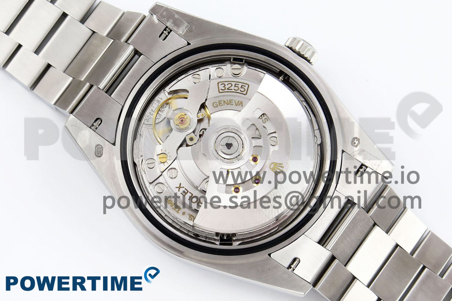 DayDate 40 SS JDF 904L Steel Ice Blue Stick Dial on President Bracelet VR3255 V3 (Gain Weight) - Image 9