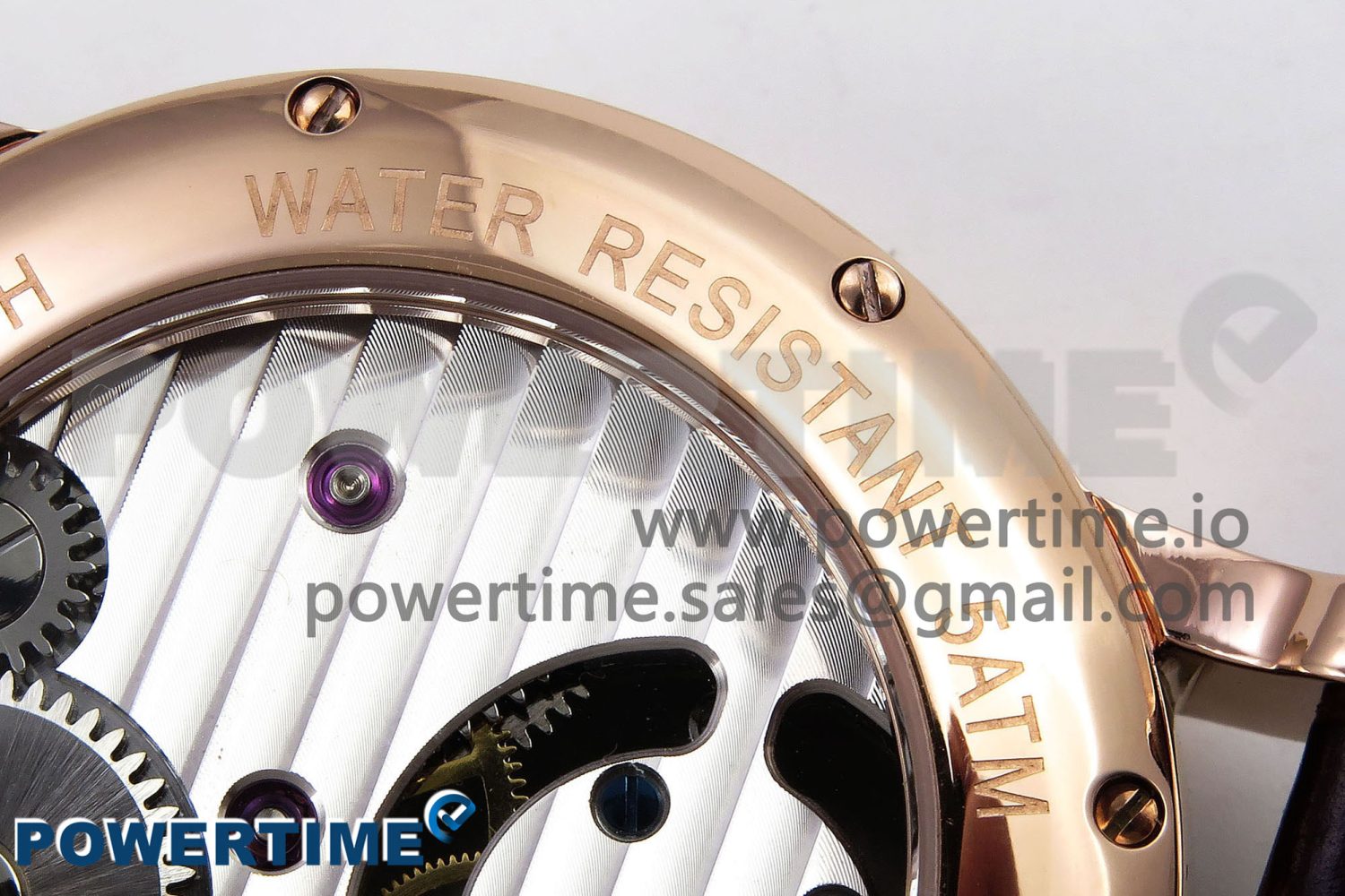 Rotonde Tourbillon RG RMSF Best Edition White Dial on Brown Leather Strap - Image 10