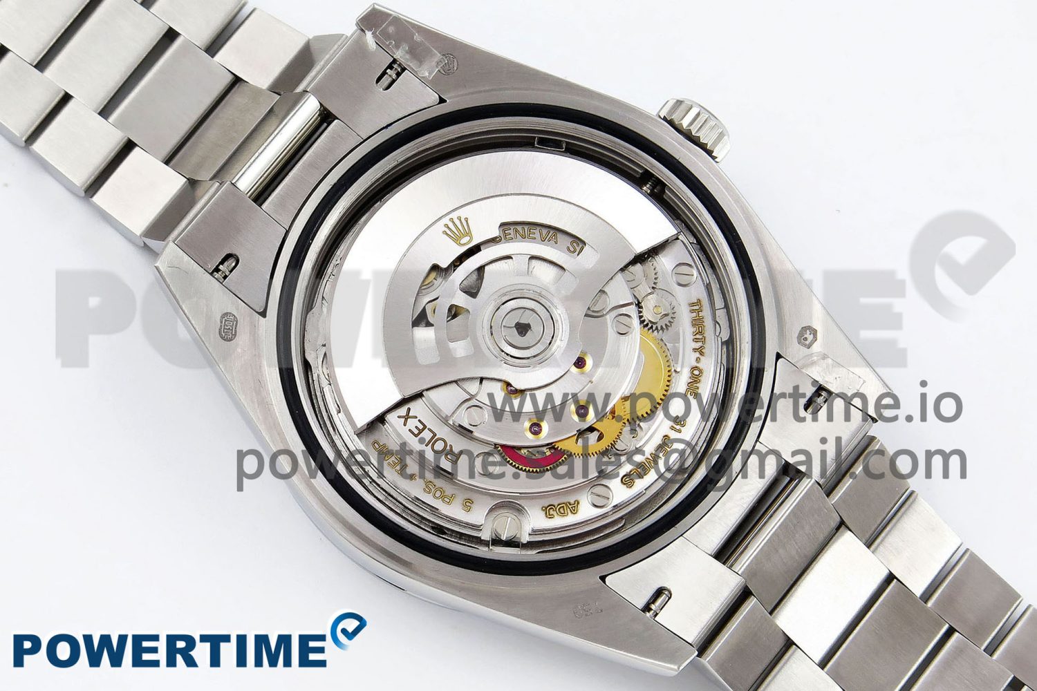 DayDate 40 SS JDF 904L Steel Ice Blue Stick Dial on President Bracelet VR3255 V3 (Gain Weight) - Image 10