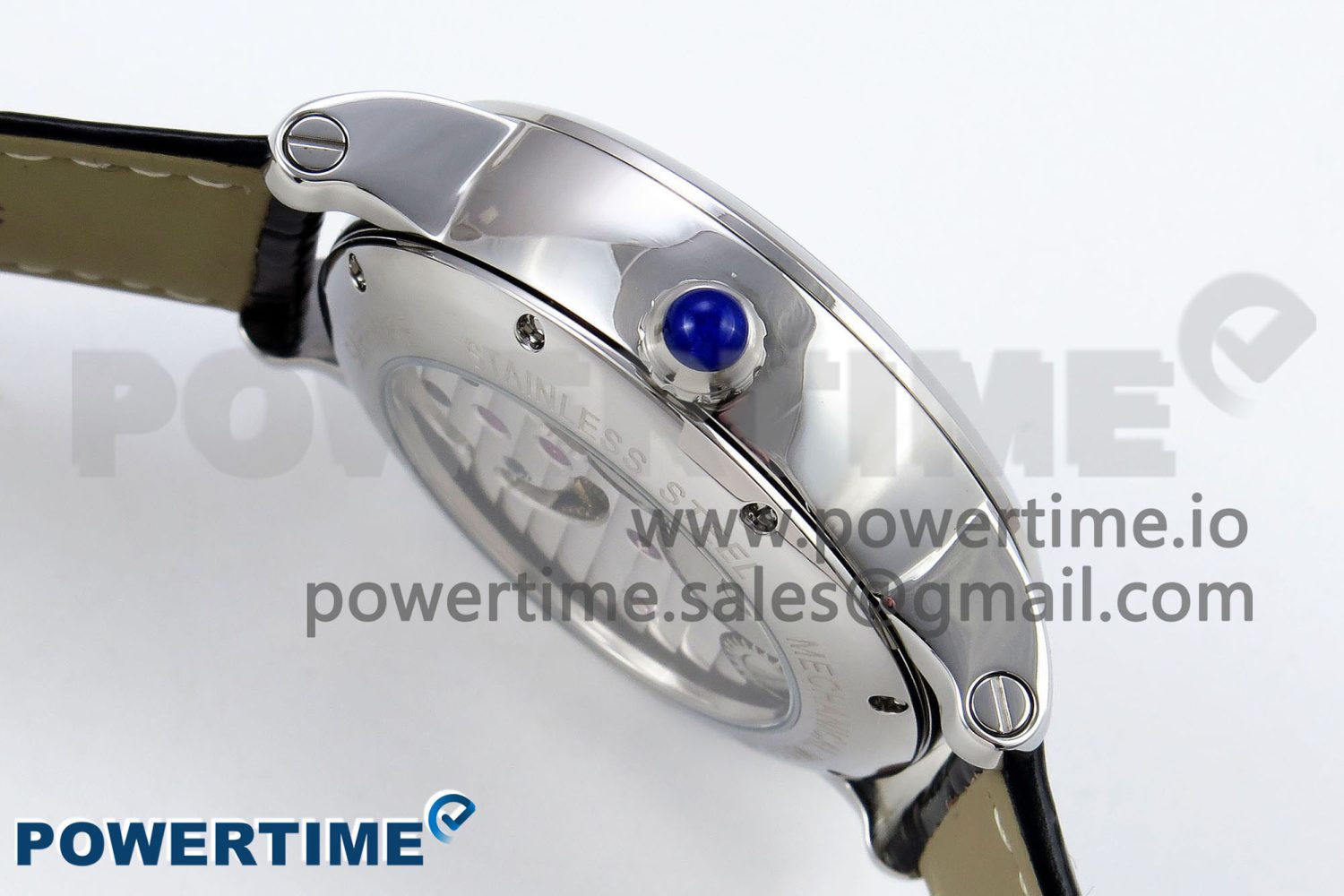 Rotonde Tourbillon SS RMSF Best Edition White Dial on Black Leather Strap - Image 6