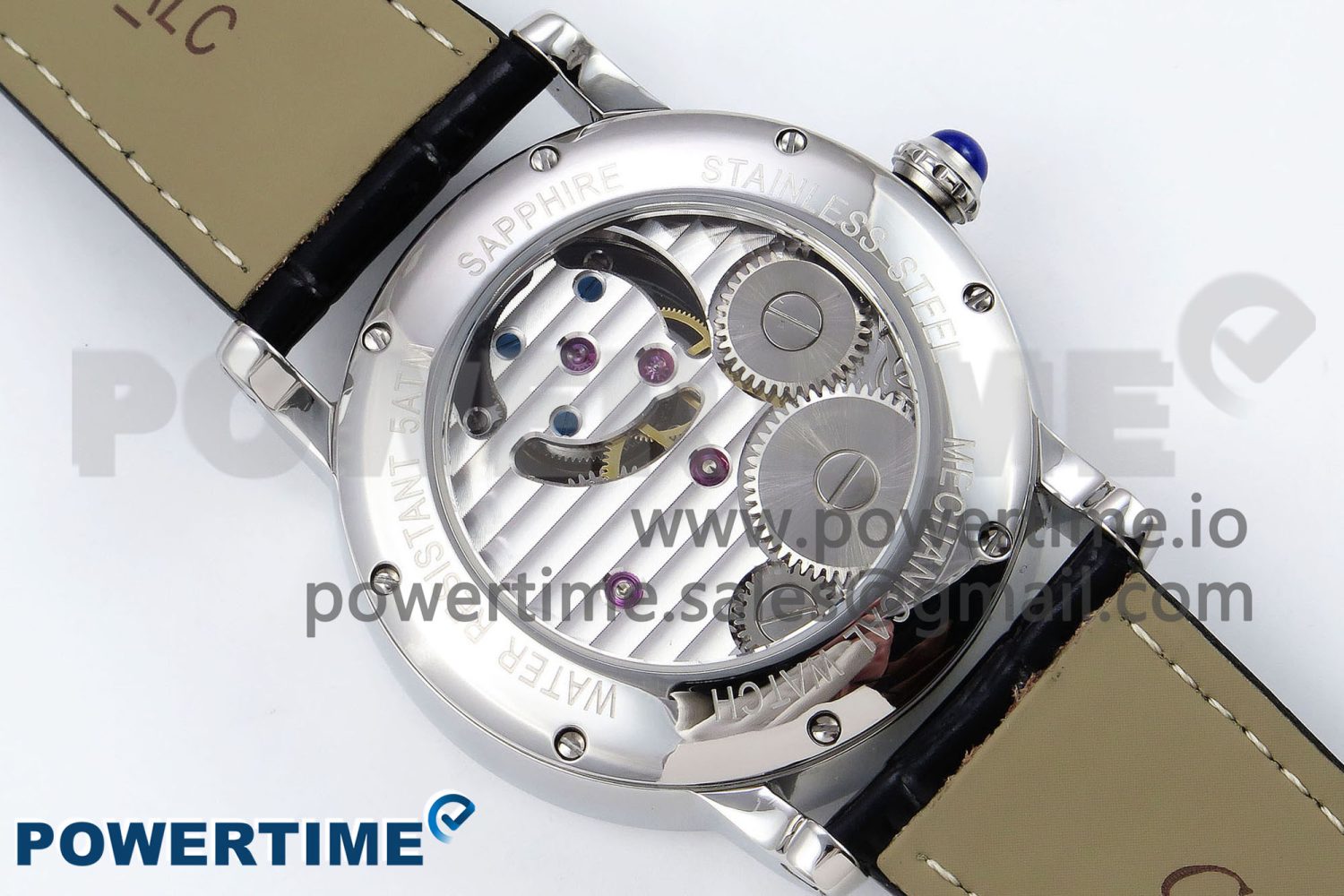 Rotonde Tourbillon SS RMSF Best Edition White Dial on Black Leather Strap - Image 8