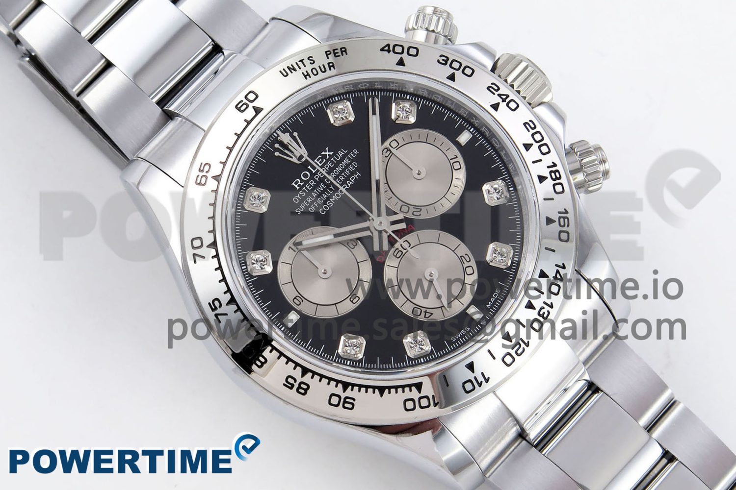 2023 New Daytona 126509 QF 1:1 Best Edition Black/White Diamonds Dial on SS Bracelet SH4131 V3 (Gain Weight) - Image 3