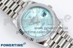 DayDate 40 SS JDF 904L Steel Ice Blue Stick Dial on President Bracelet VR3255 V3 (Gain Weight) - Image 3