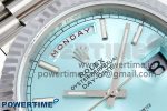DayDate 40 SS JDF 904L Steel Ice Blue Stick Dial on President Bracelet VR3255 V3 (Gain Weight) - Image 4
