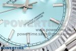 DayDate 40 SS JDF 904L Steel Ice Blue Stick Dial on President Bracelet VR3255 V3 (Gain Weight) - Image 5