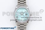 DayDate 40 SS JDF 904L Steel Ice Blue Roman Dial on President Bracelet VR3255 V3 (Gain Weight)