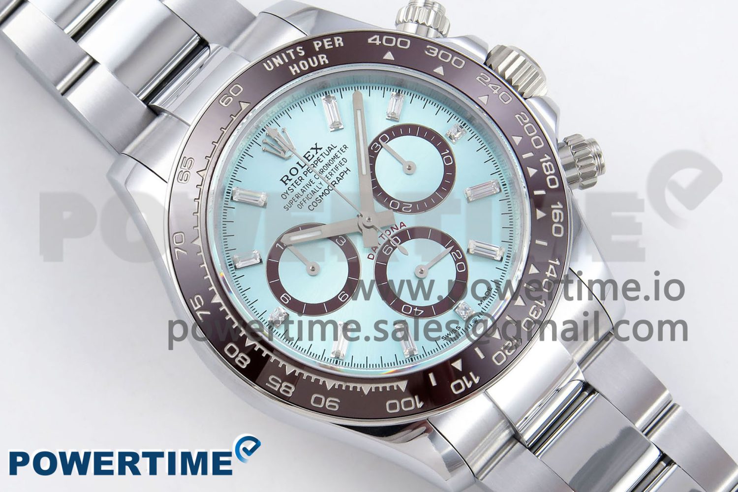 2023 Daytona 126506 QF 1:1 Best Edition 904L Steel Ice Blue Crystal Dial on SS Bracelet SA4131 (Gain Weight) - Image 3
