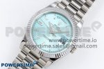 DayDate 40 SS JDF 904L Steel Ice Blue Crystal Dial on President Bracelet VR3255 V3 (Gain Weight) - Image 2