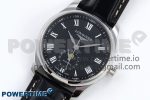 Master Moonphase SS APSF 1:1 Best Edition Black Roman Dial on Black Leather Strap AL899 - Image 2