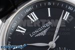 Master Moonphase SS APSF 1:1 Best Edition Black Roman Dial on Black Leather Strap AL899 - Image 4