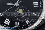Master Moonphase SS APSF 1:1 Best Edition Black Roman Dial on Black Leather Strap AL899 - Image 5
