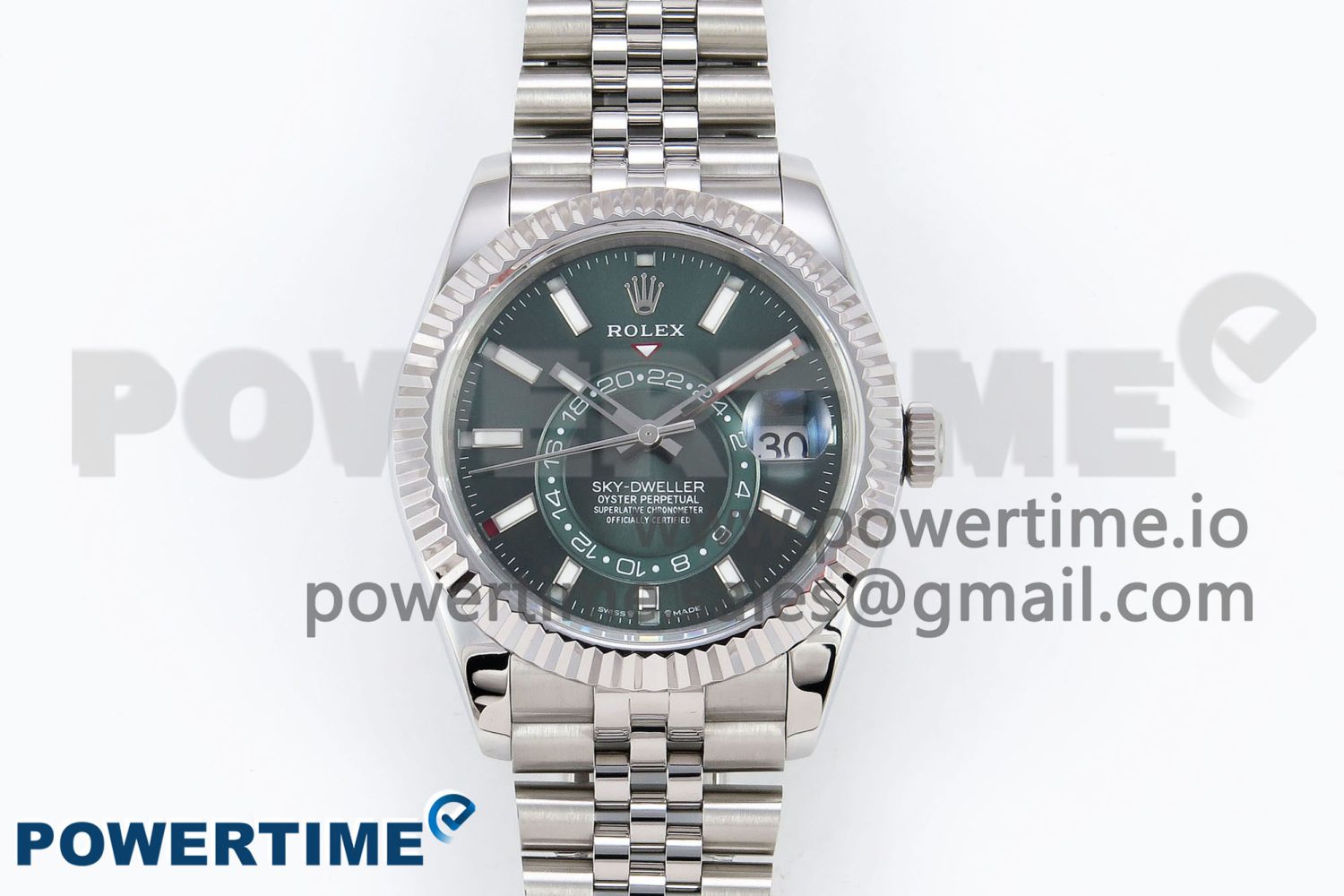 Sky-Dweller 326934 904L SS ZF 1:1 Best Edition Green Dial on SS Jubilee Bracelet A2824 - Image 1