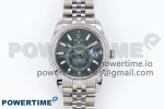 Sky-Dweller 326934 904L SS ZF 1:1 Best Edition Green Dial on SS Jubilee Bracelet A2824