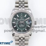 Sky-Dweller 326934 904L SS ZF 1:1 Best Edition Green Dial on SS Jubilee Bracelet A2824