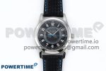 Calatrava 6007G SS PPF 1:1 Best Edition Black/Blue Dial on Black Leather Strap 330CS