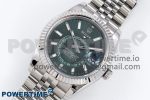 Sky-Dweller 326934 904L SS ZF 1:1 Best Edition Green Dial on SS Jubilee Bracelet A2824 - Image 2
