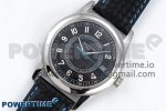 Calatrava 6007G SS PPF 1:1 Best Edition Black/Blue Dial on Black Leather Strap 330CS - Image 2