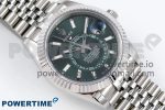 Sky-Dweller 326934 904L SS ZF 1:1 Best Edition Green Dial on SS Jubilee Bracelet A2824 - Image 3